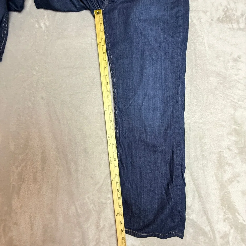 Levi's 514 Straight Fit Jeans Mens 36x30 Blue Dark Wash Denim Classic Preppy EUC
